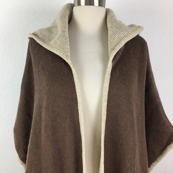 Soft Surroundings Brown Hooded Cape - Picture 3 of 8